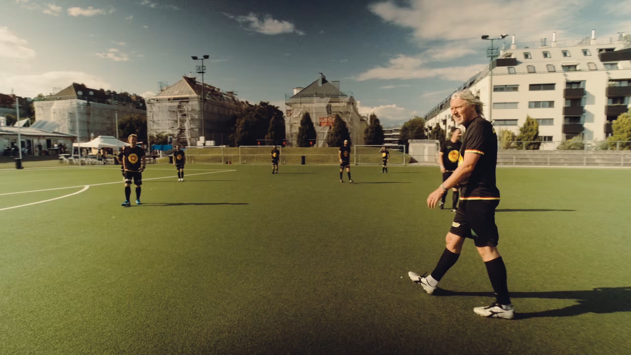 Iron Maiden FC on the football pitch in Vienna