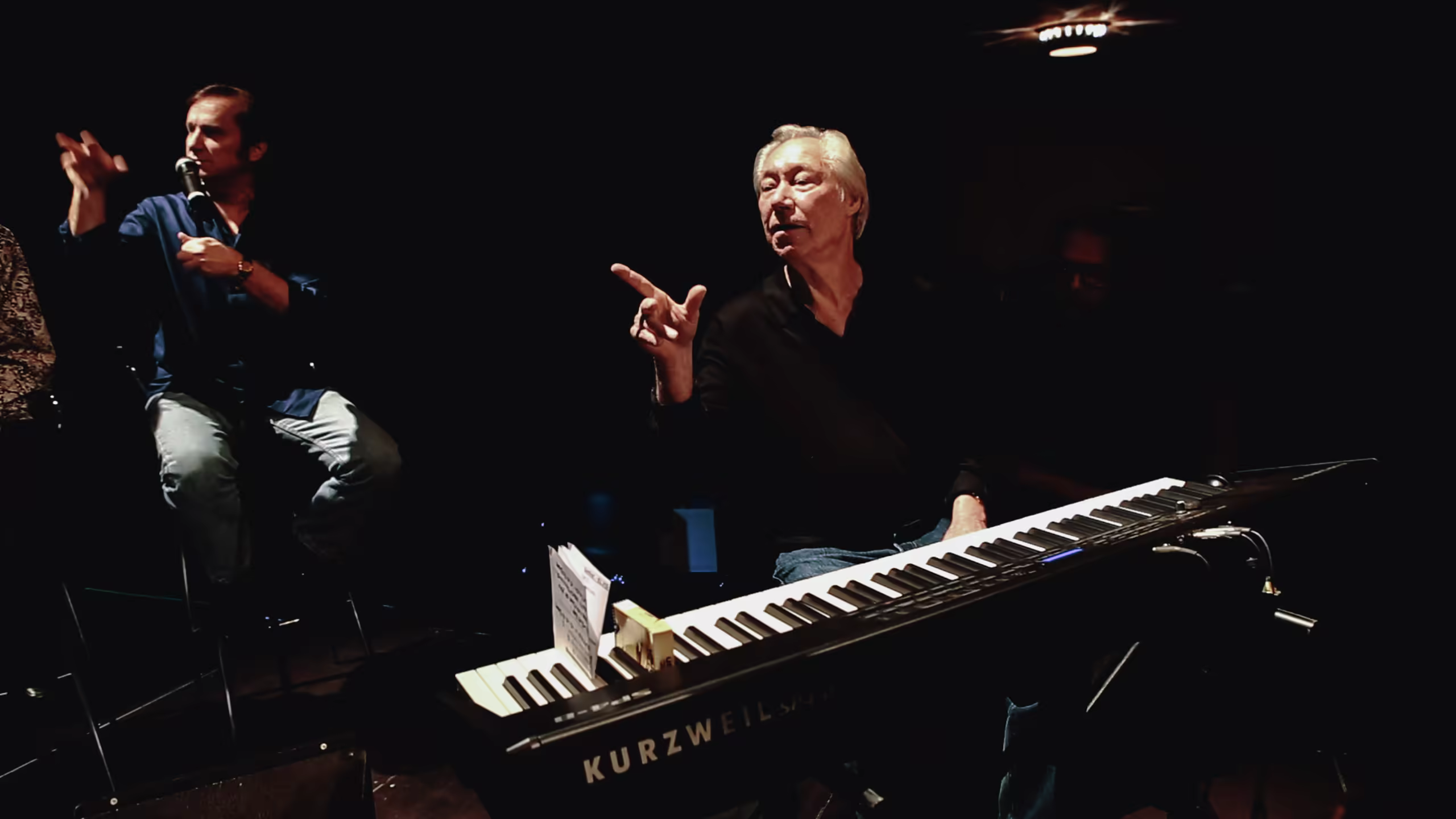 Musicians together during rehearsal